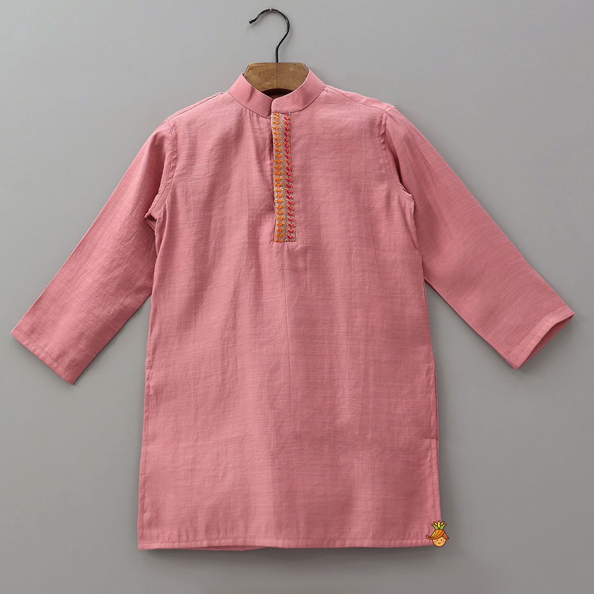 Pre Order: Front Placket Kurta With Heavy Embroidered Jacket And Pyjama