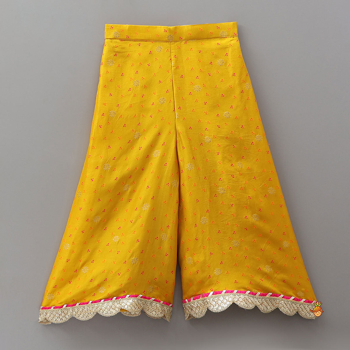 Pre Order: Stylish Kurti And Palazzo With Hanging Fringe Tassel Detail