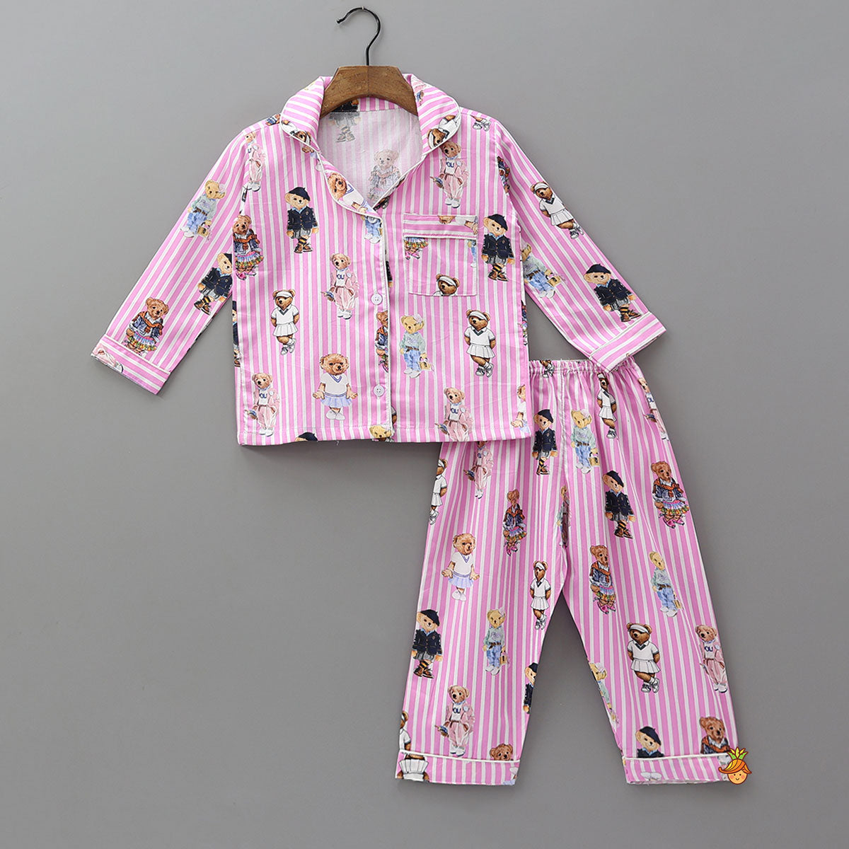 Cute Striped Sleepwear Set