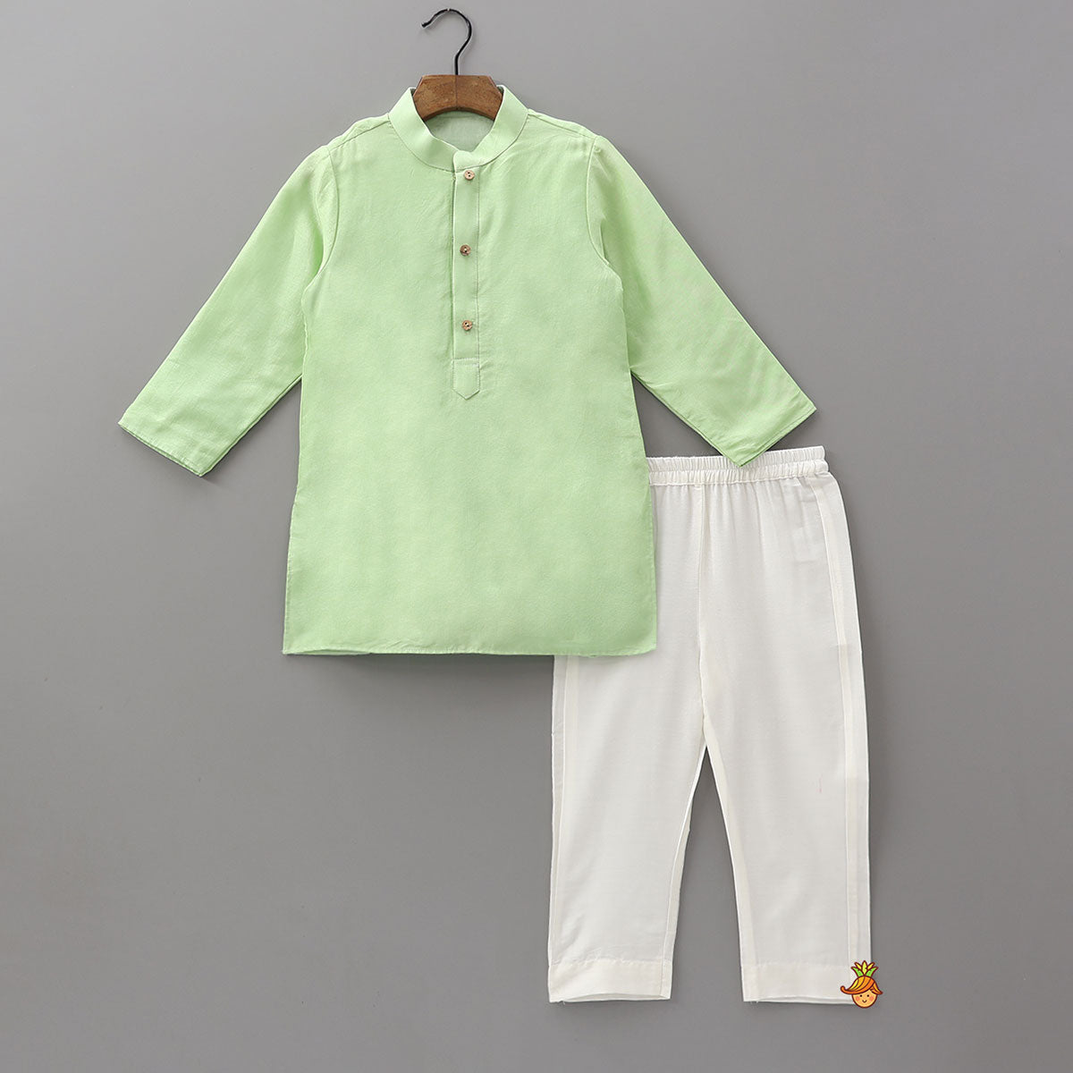 Pre Order: Elegant Ethnic Kurta With Gota Work Jacket And Pyjama