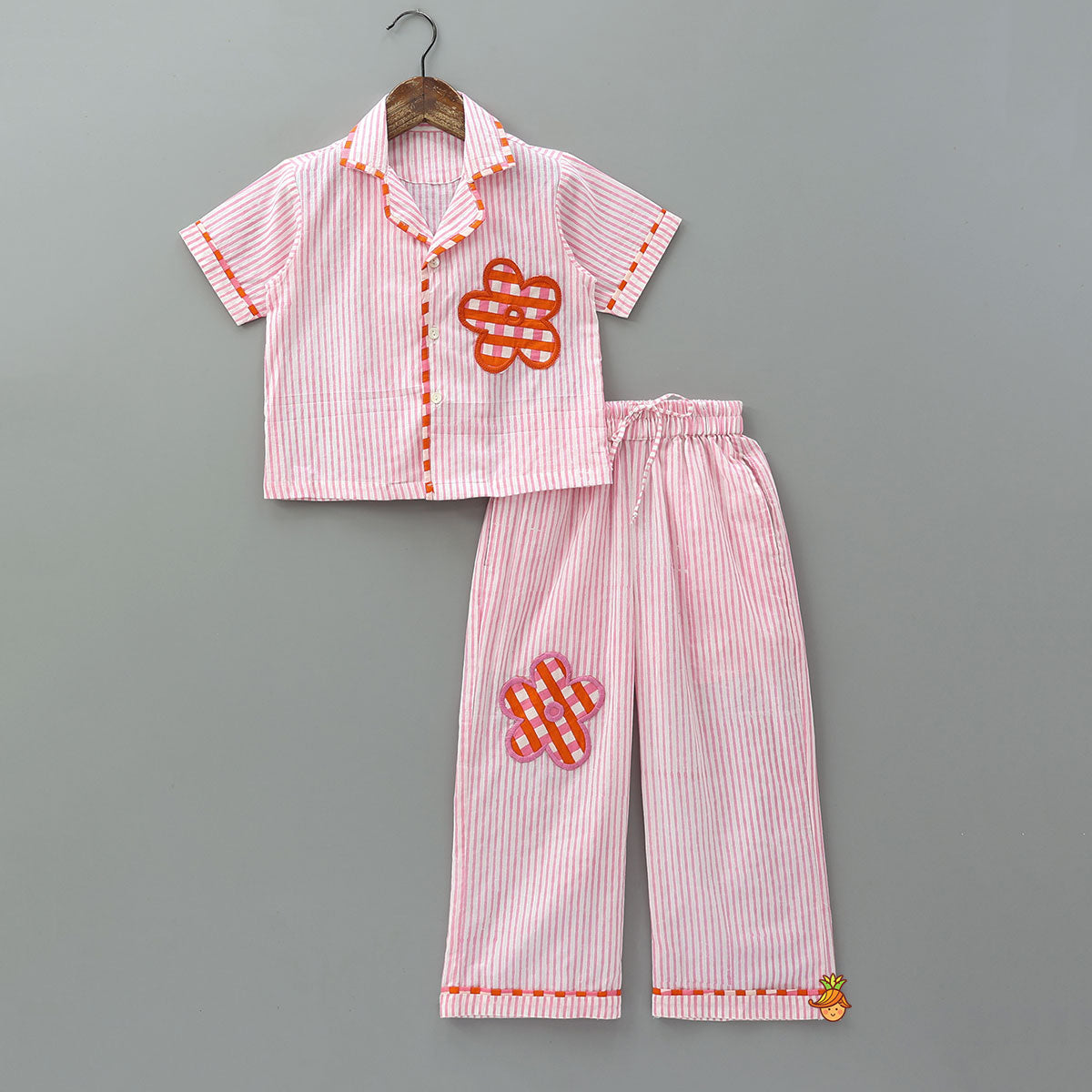 Pre Order: Striped Printed Floral Sleepwear