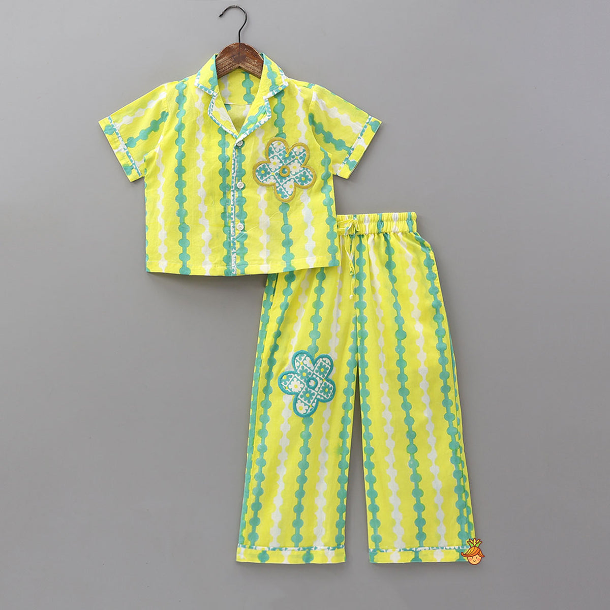 Pre Order: Floral Applique Work Sleepwear