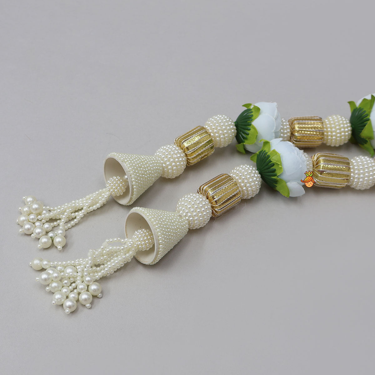 Beautiful Floral And Lace Embellished Festive Latkans - Set Of 12
