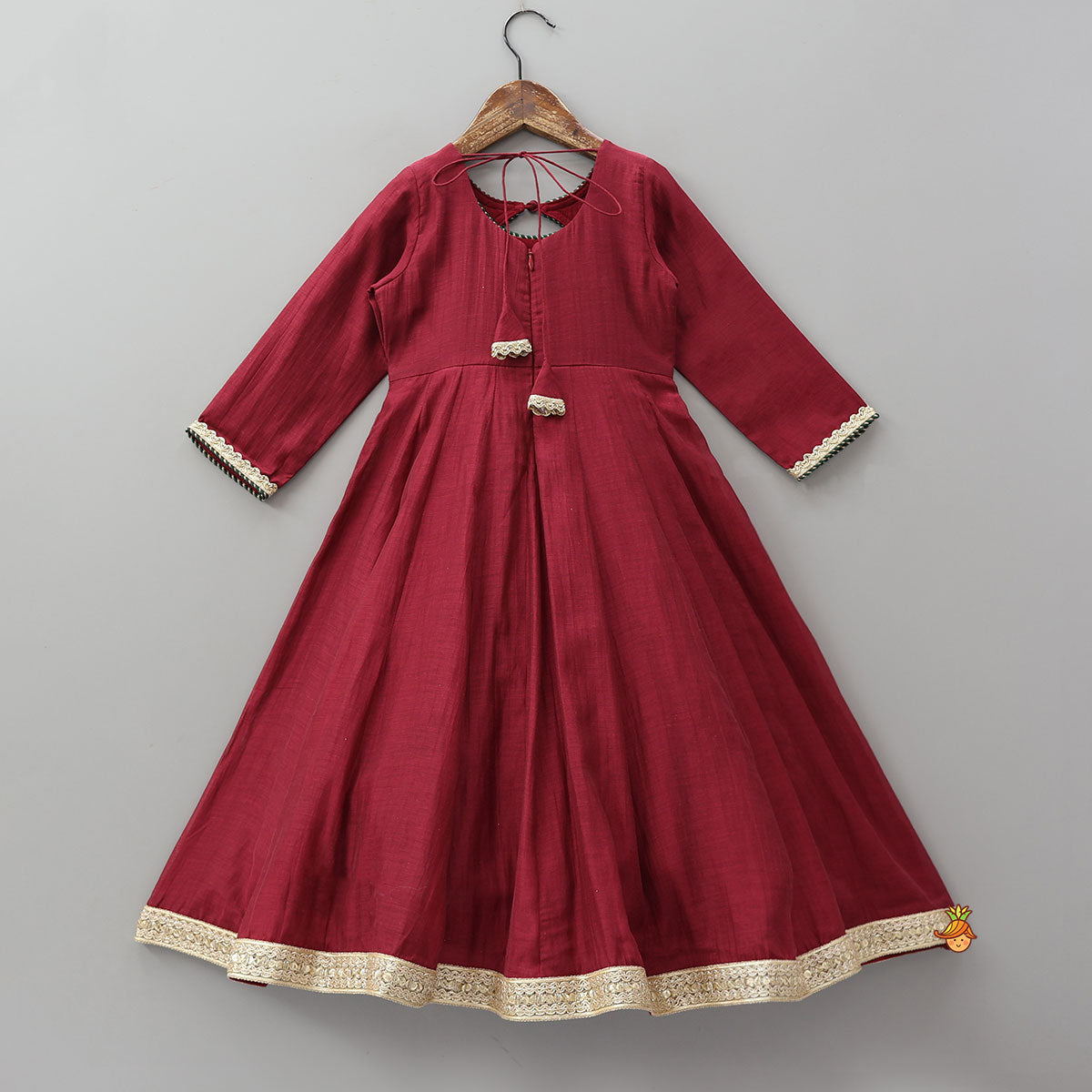 Pre Order: Graceful Flap Anarkali With Dupatta And Potli Bag