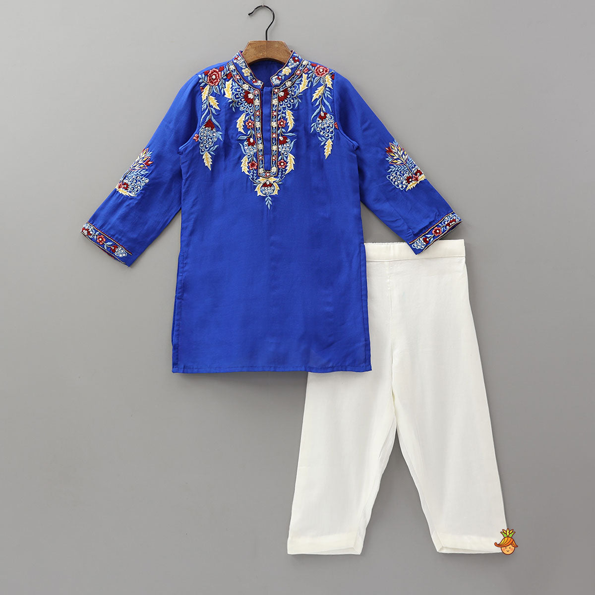 Pre Order: Exquisite Embroidered Kurta And Pyjama