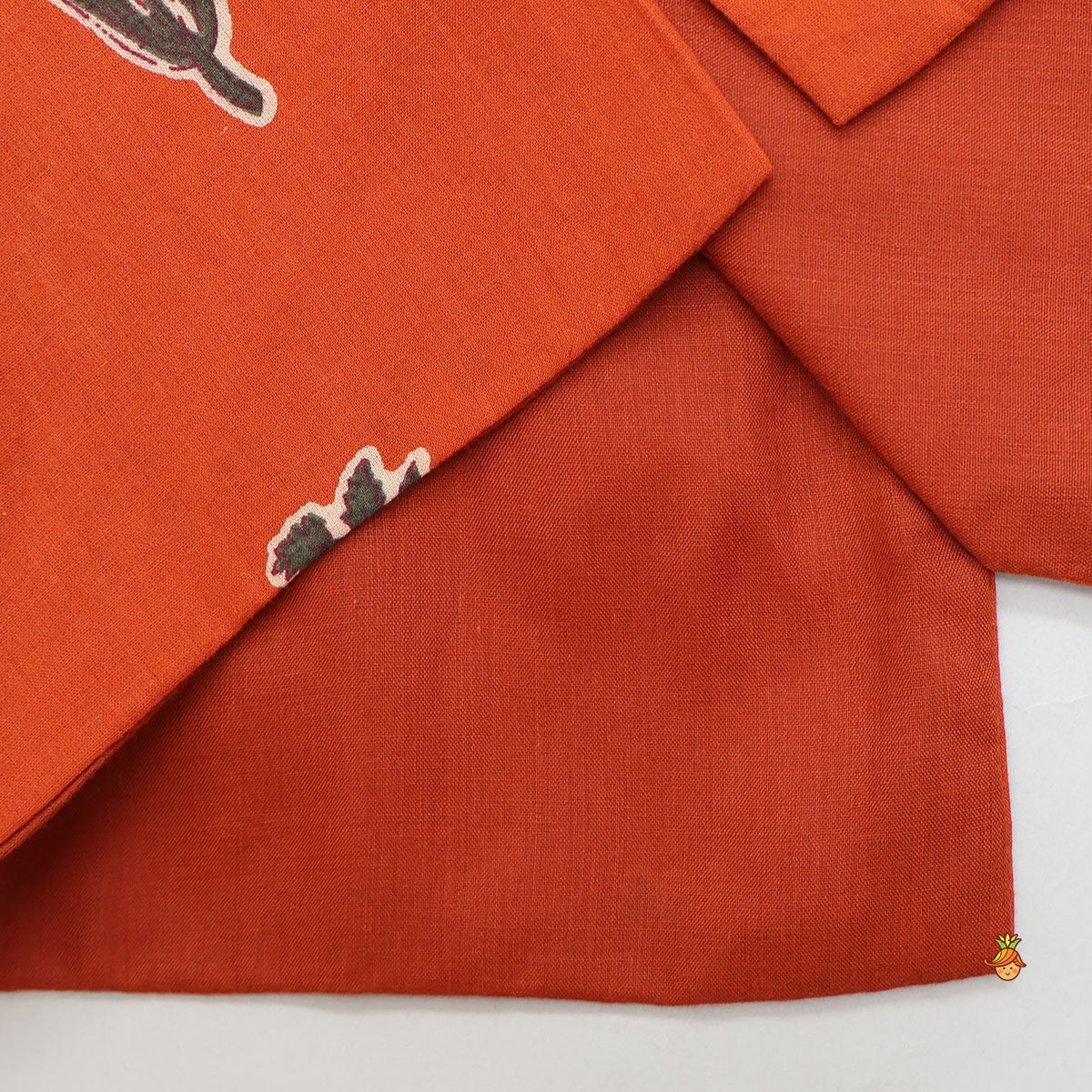 Pre Order: Thread Work Front Placket Cotton Kurta With Open Jacket And Pyjama