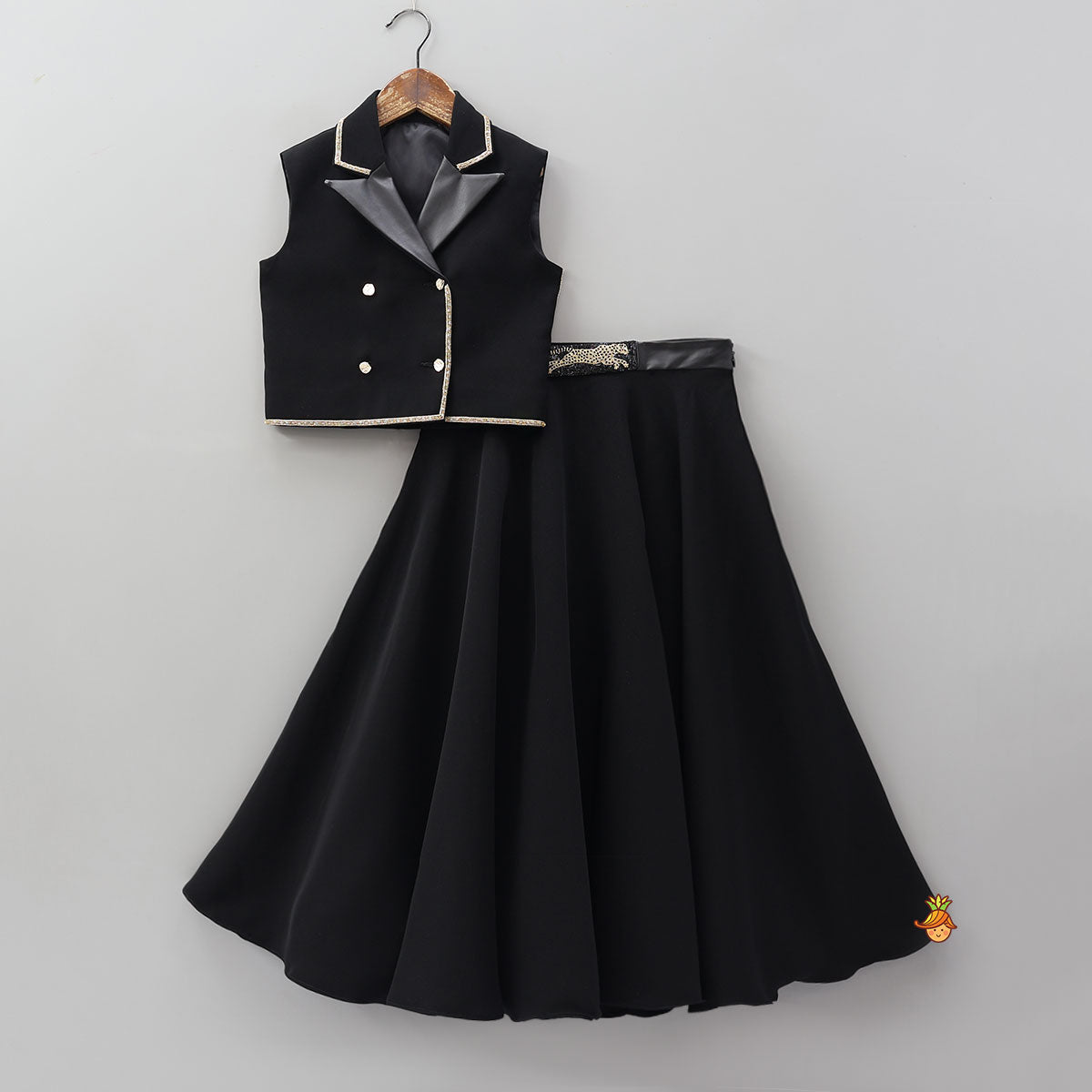 Pre Order: Classy Jacket Style Top And Flared Lehenga