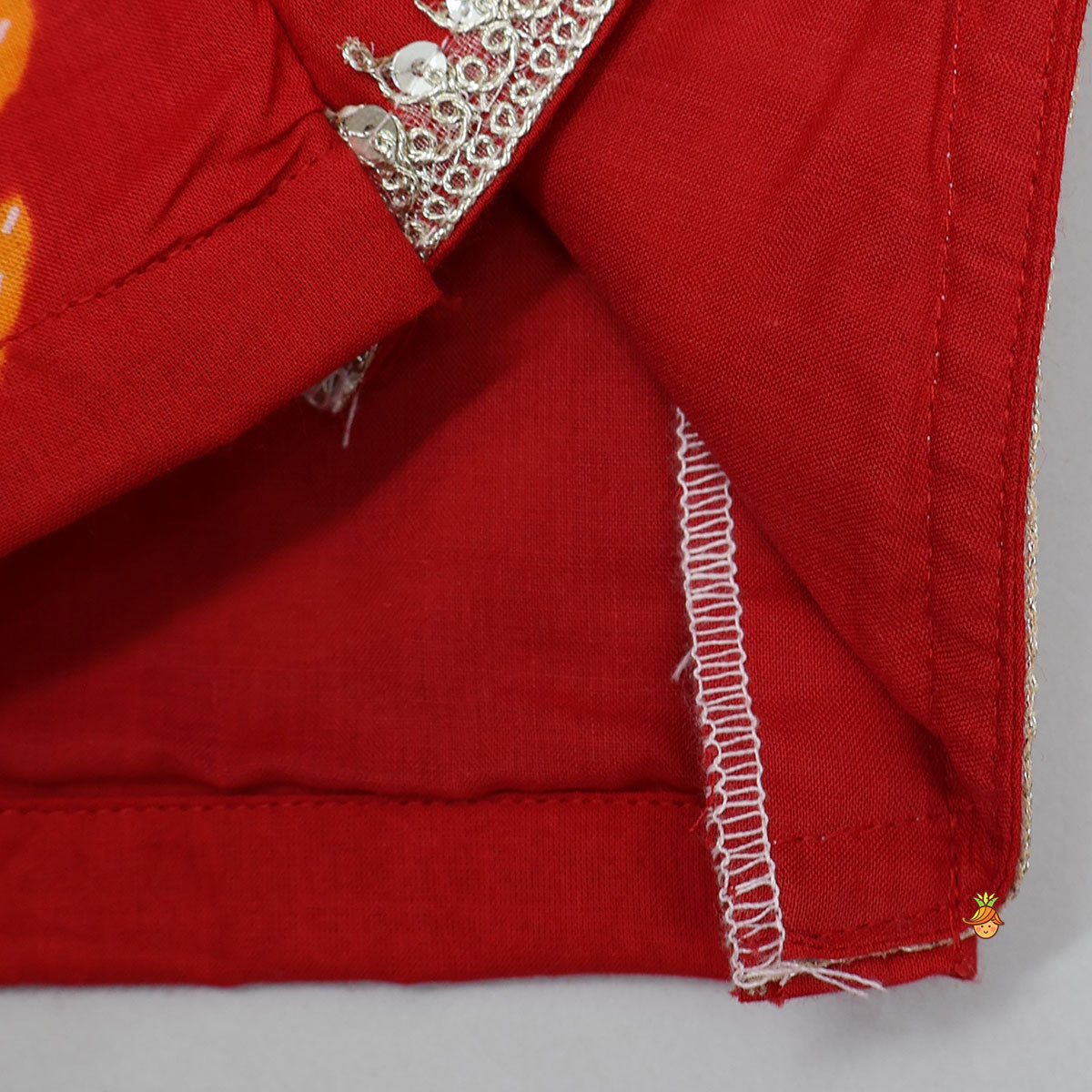 Pre Order: Ruffle Sleeve Printed Top And Lehenga With Dupatta