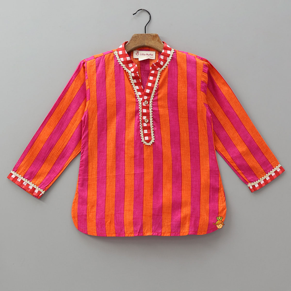 Pre Order: Striped Classic Kurta And Pyjama