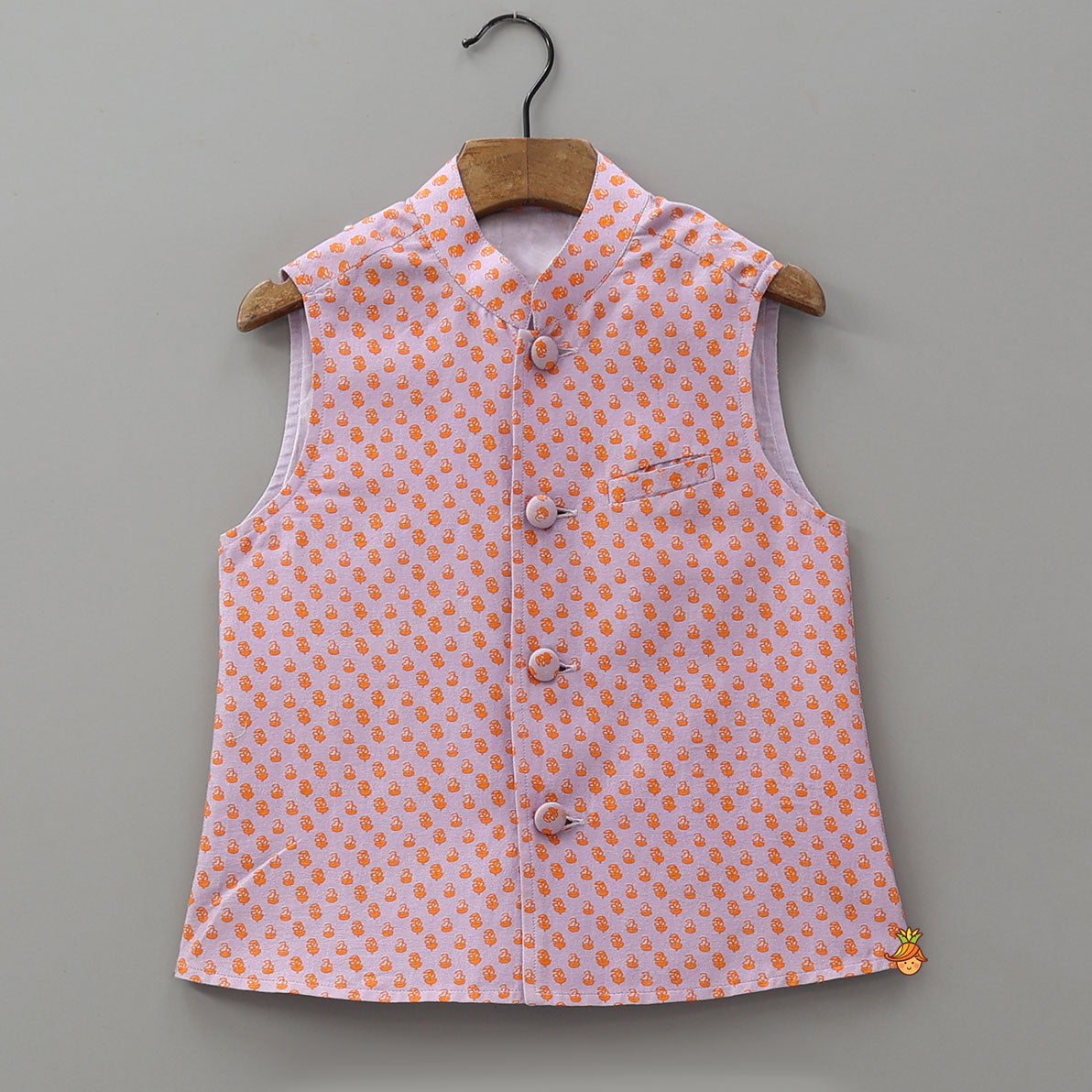 Pre Order: Printed Sleeveless Ethnic Jacket