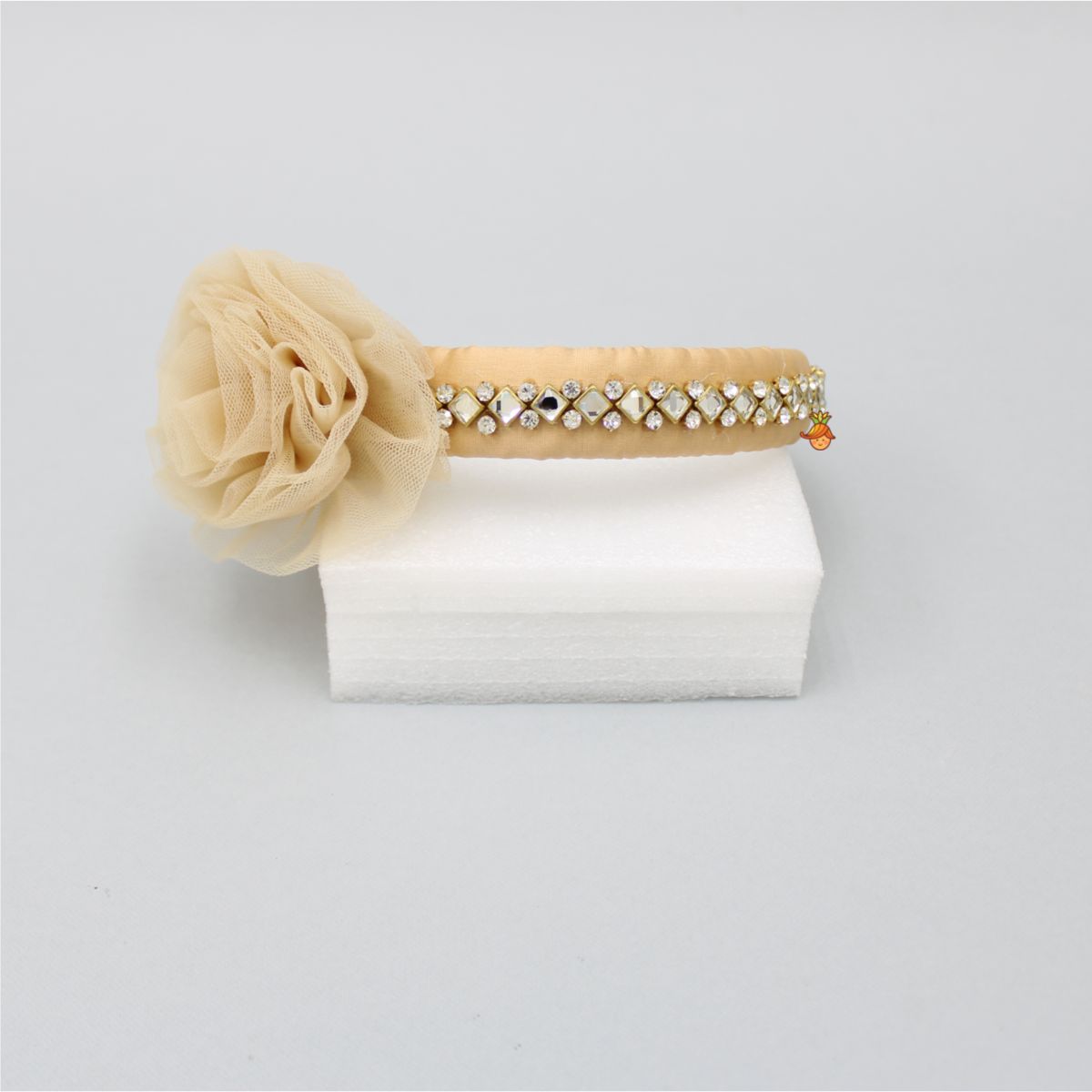 Cute Floral Beige Hair Band