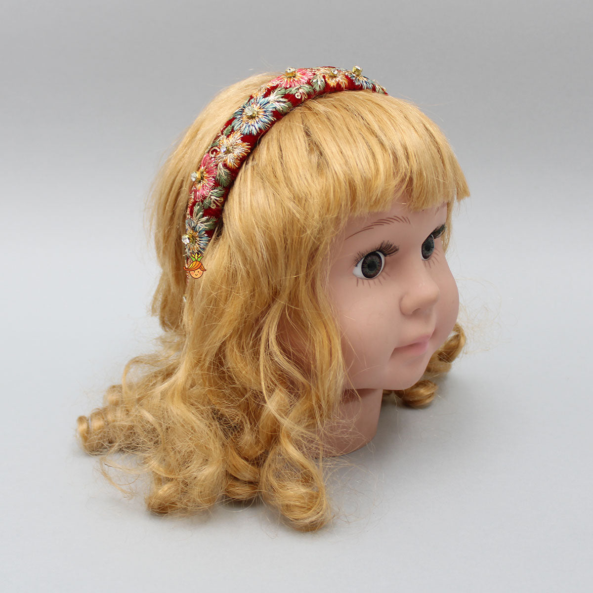 Cute Red Velvet Embroidered Hair Band