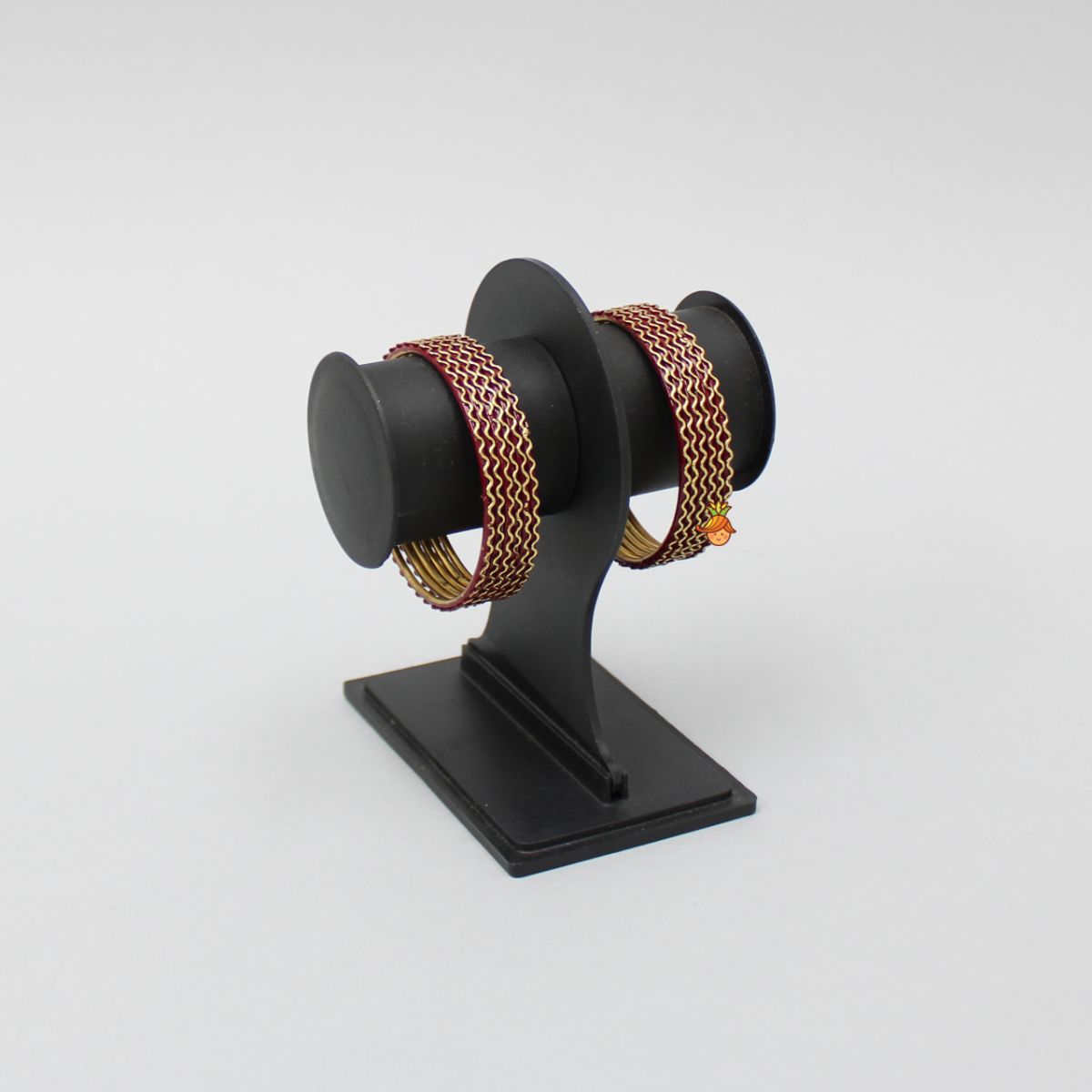 Wave Design Red Bangles - Set Of 12