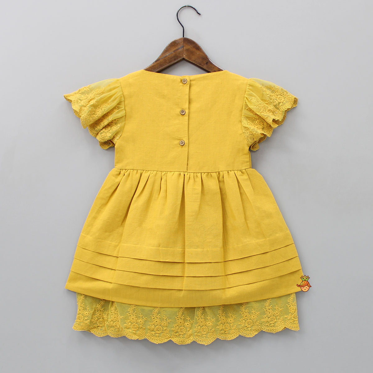 Pre Order: Fancy Lace Detailed Dress At Hems