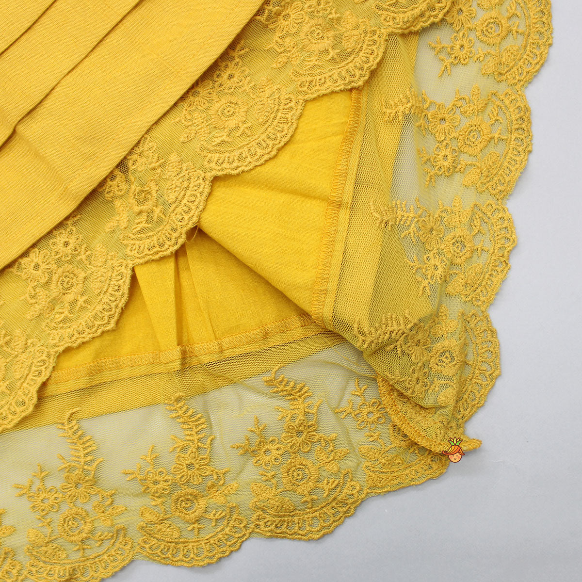 Pre Order: Fancy Lace Detailed Dress At Hems