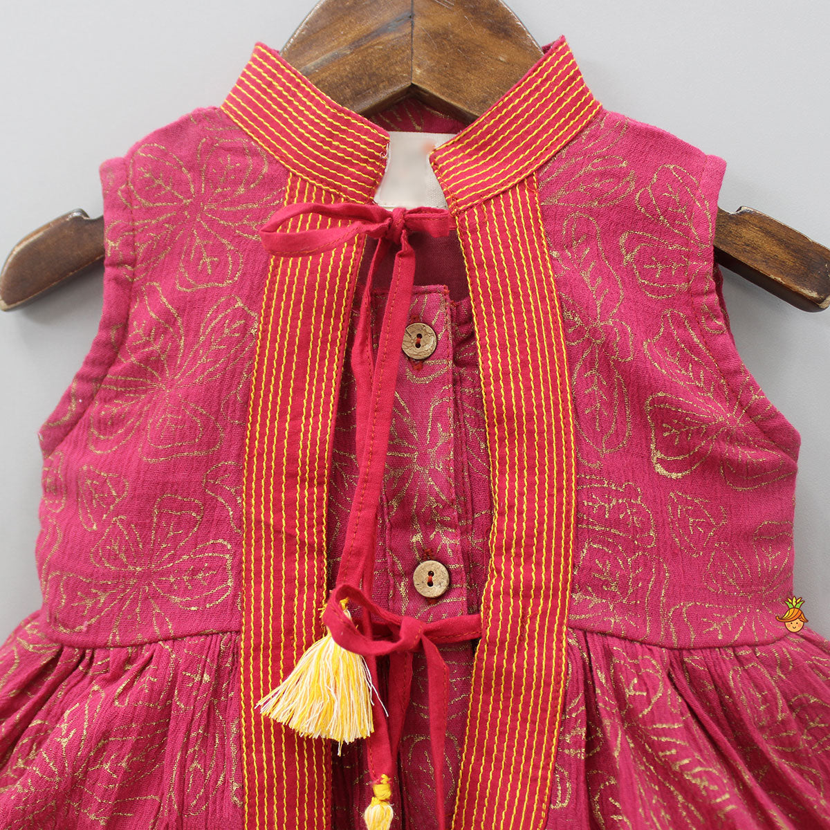 Hand Block Printed Front Open Jacket Style Kurti