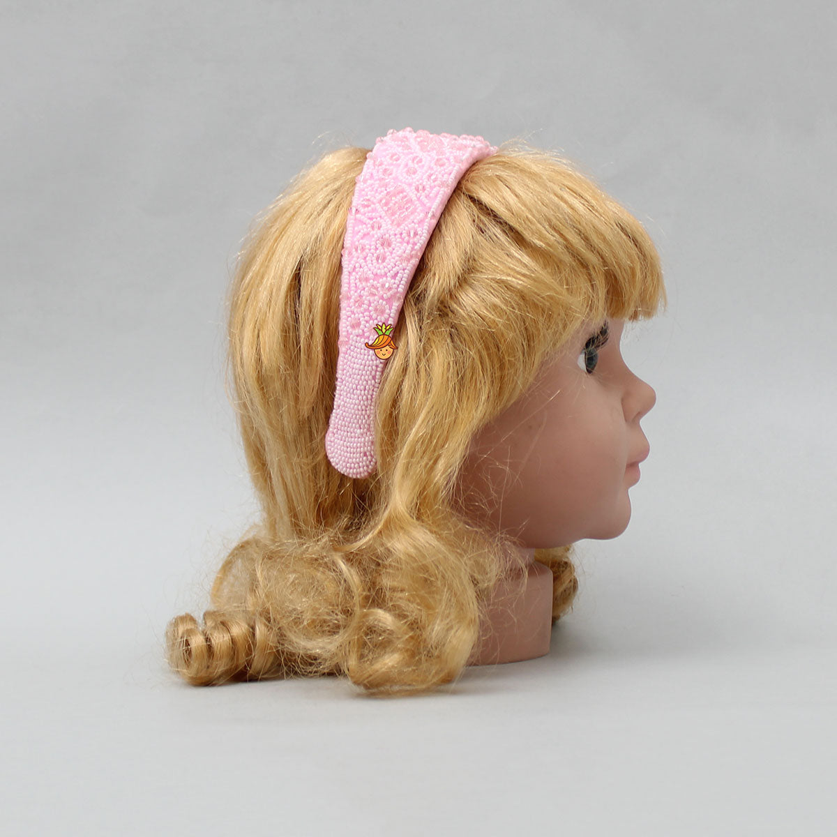 Hand Crafted Pink Beaded Hair Band