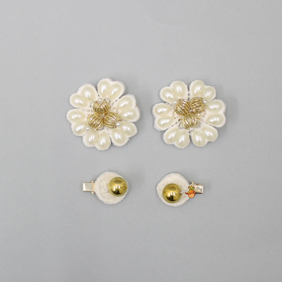 Elegant Patch Work Hair Clip - Set of 4