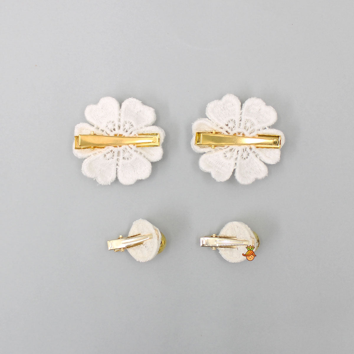 Elegant Patch Work Hair Clip - Set of 4