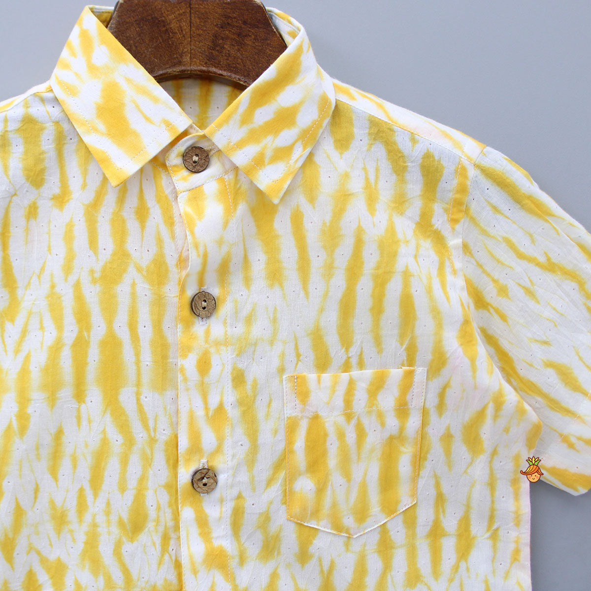 Pre Order: Shibori Printed Yellow Shirt
