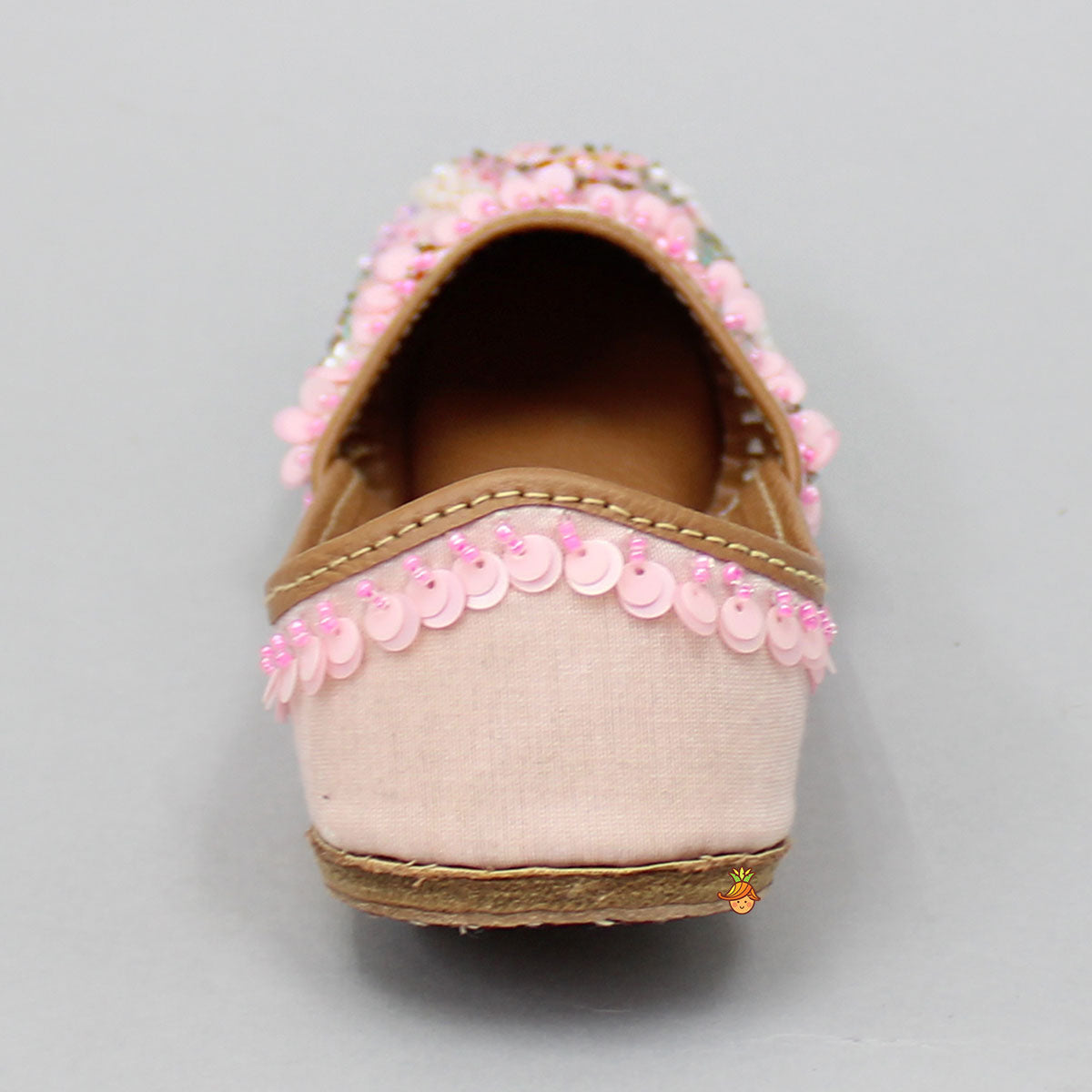 Pretty Pink Embroidered Jutti