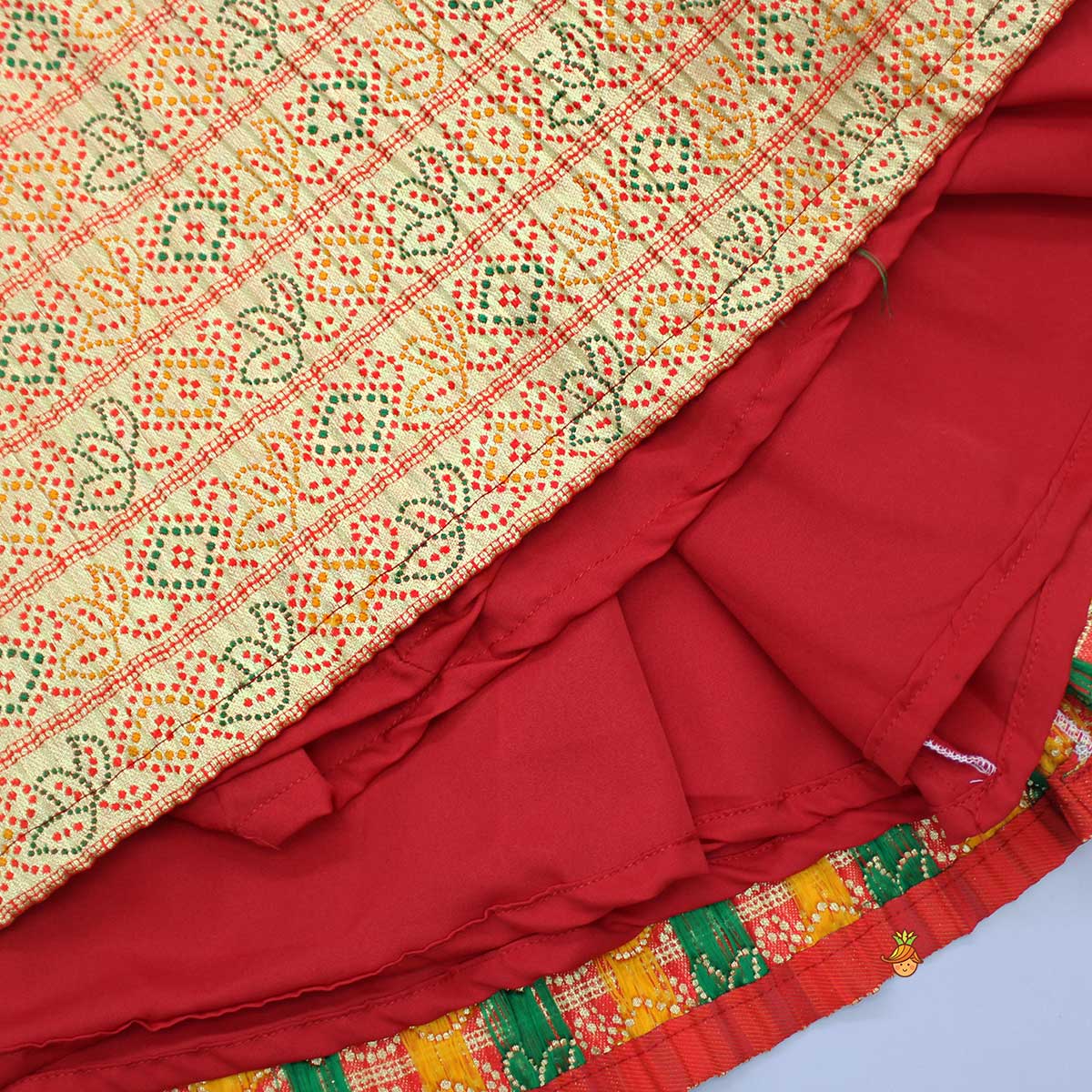 Splendid Sequins Work Red Top And Lehenga With Dupatta