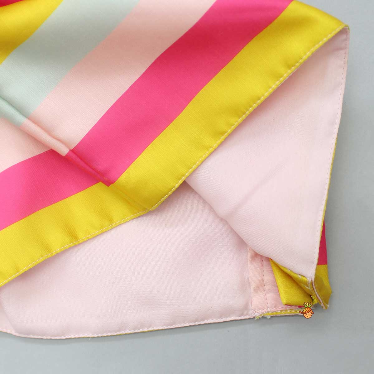 Pre Order: Horizontal Striped Ruffled Top And Yellow Pant