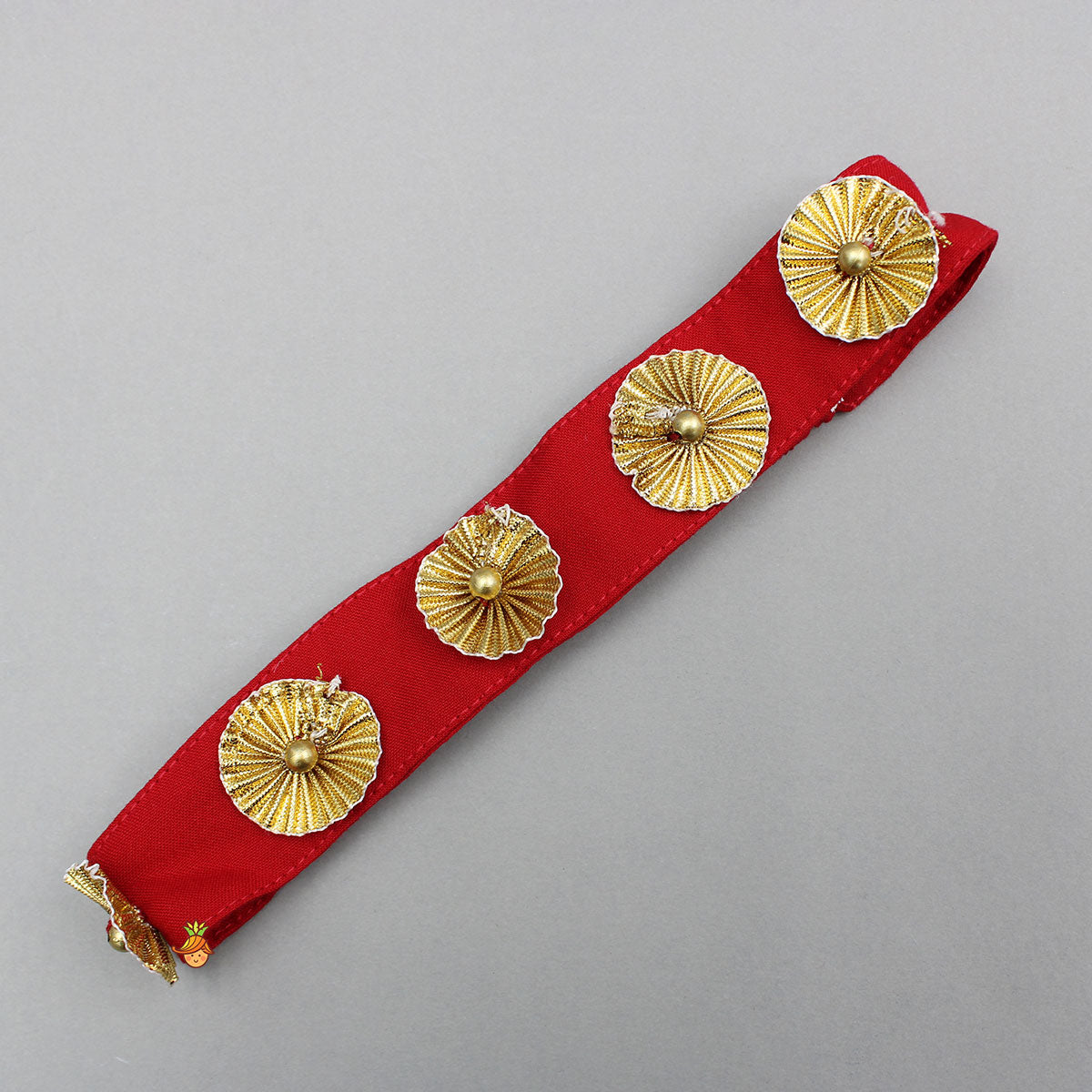 Pre Order: Red Jamna With Embroidered Jacket Set