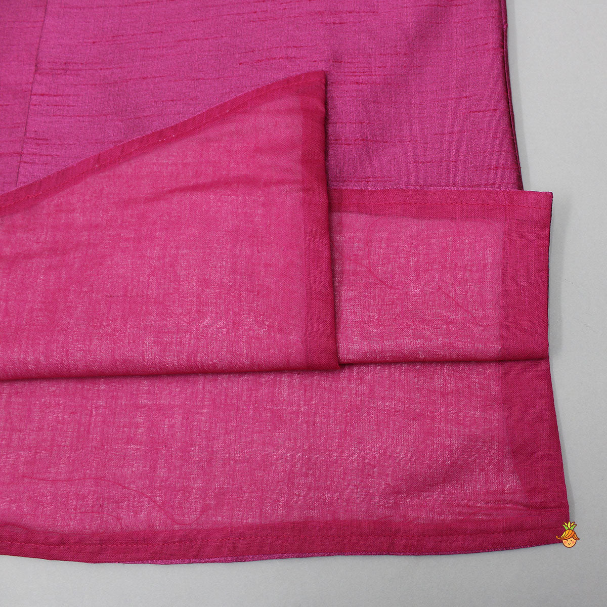 Magenta Asymmetric Kurta With Dhoti
