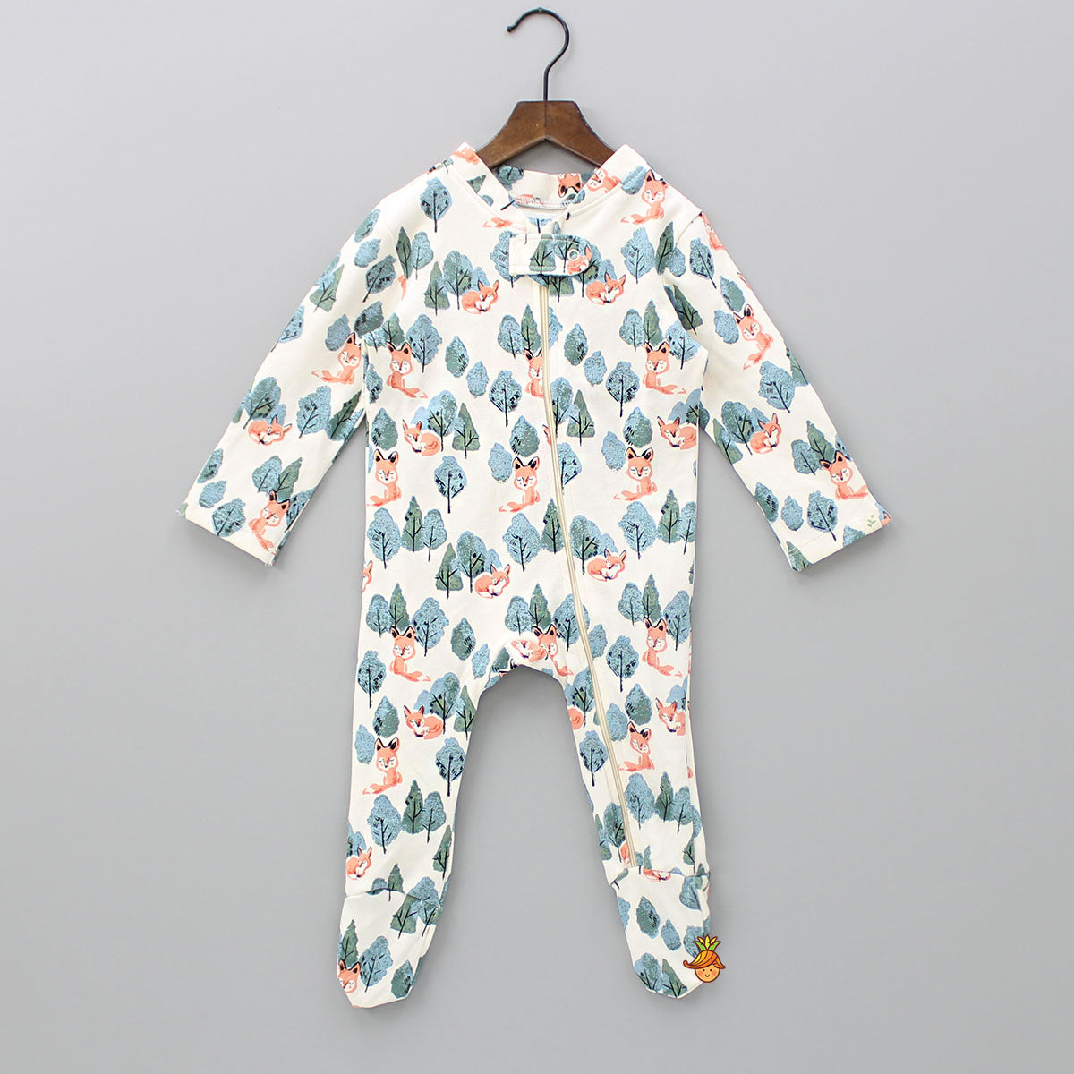 Organic Fox Print Bodysuit