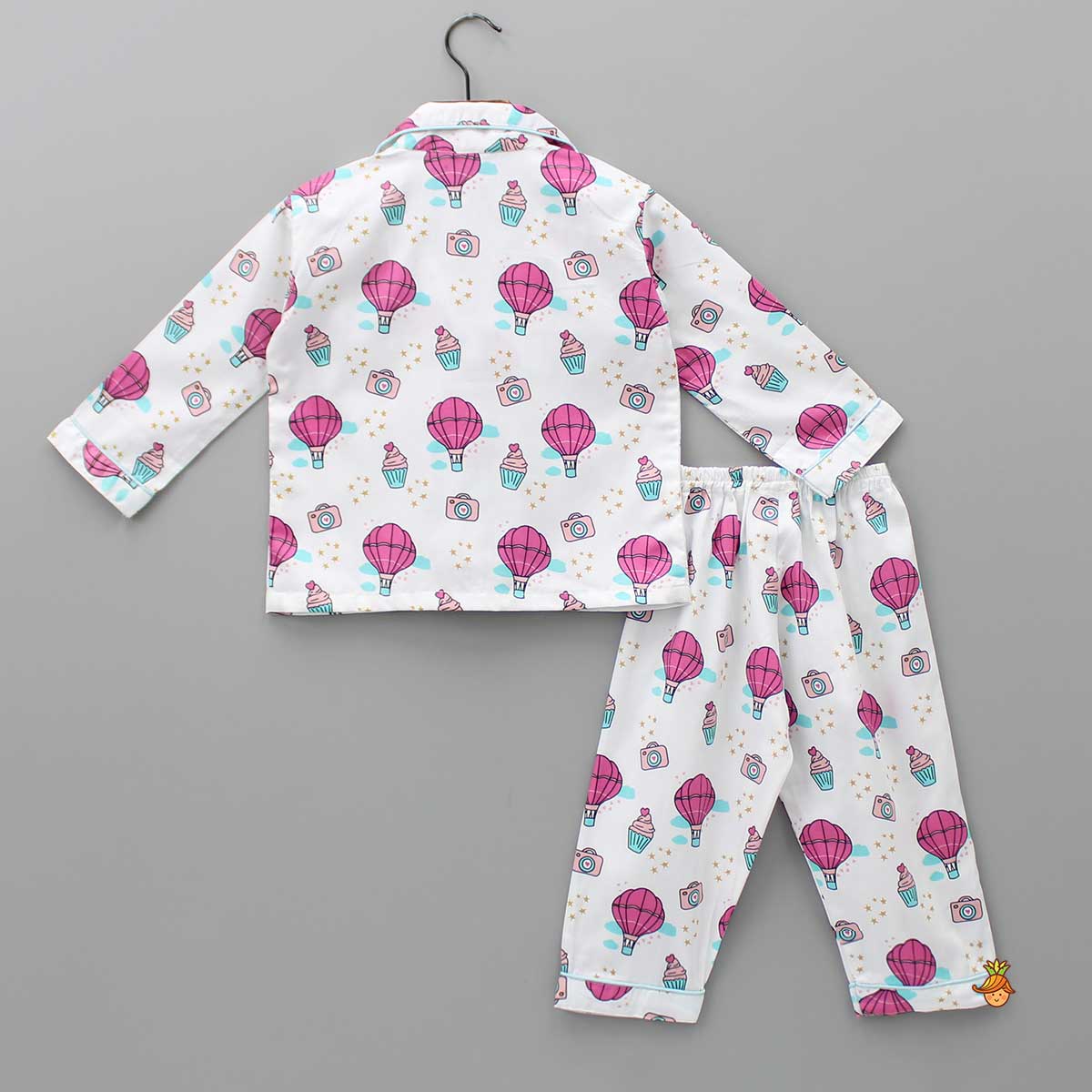 Pre Order: Parashoot And Cup Cake Printed Sleepwear