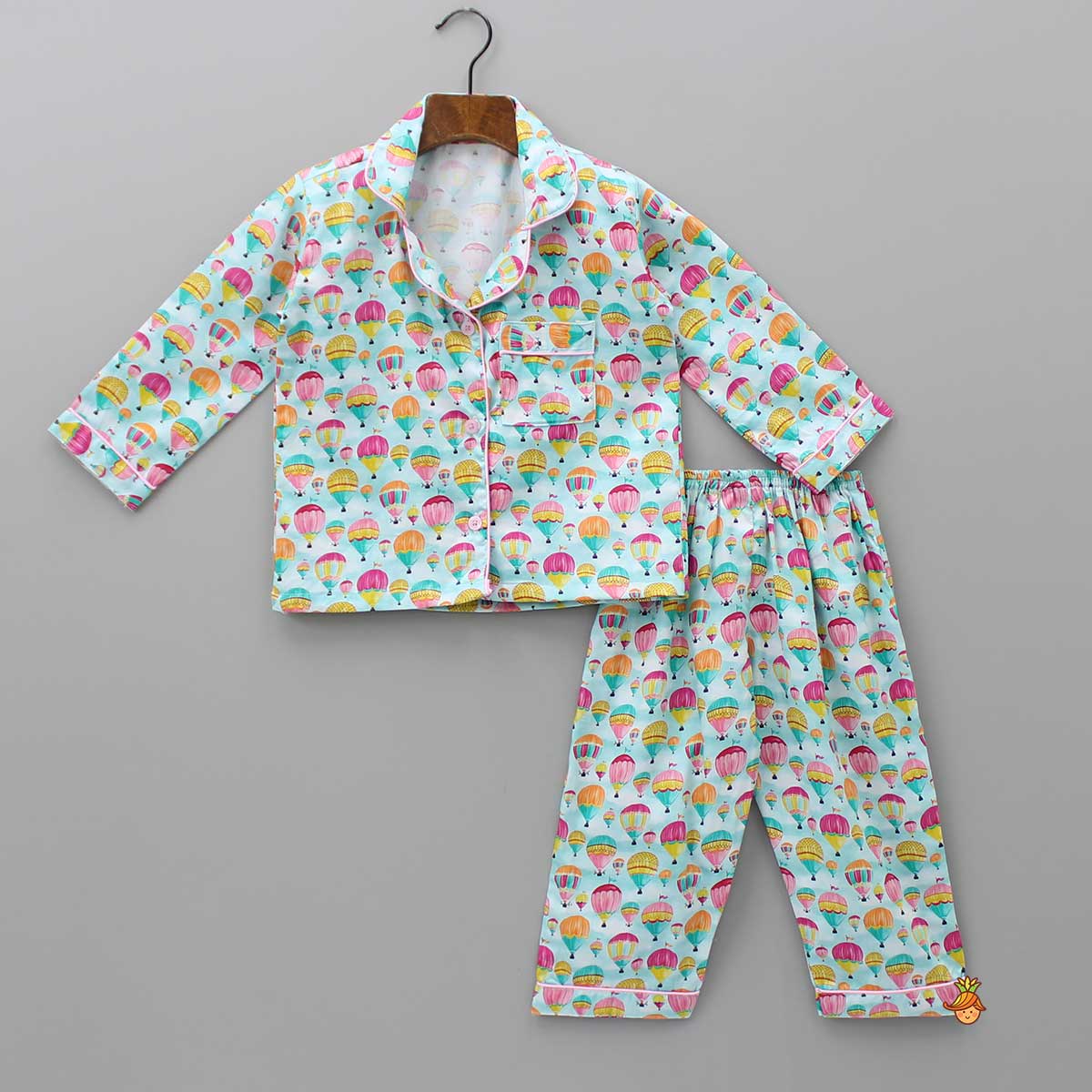 Pre Order: Multi Colour Hot Air Balloon Print Sleepwear