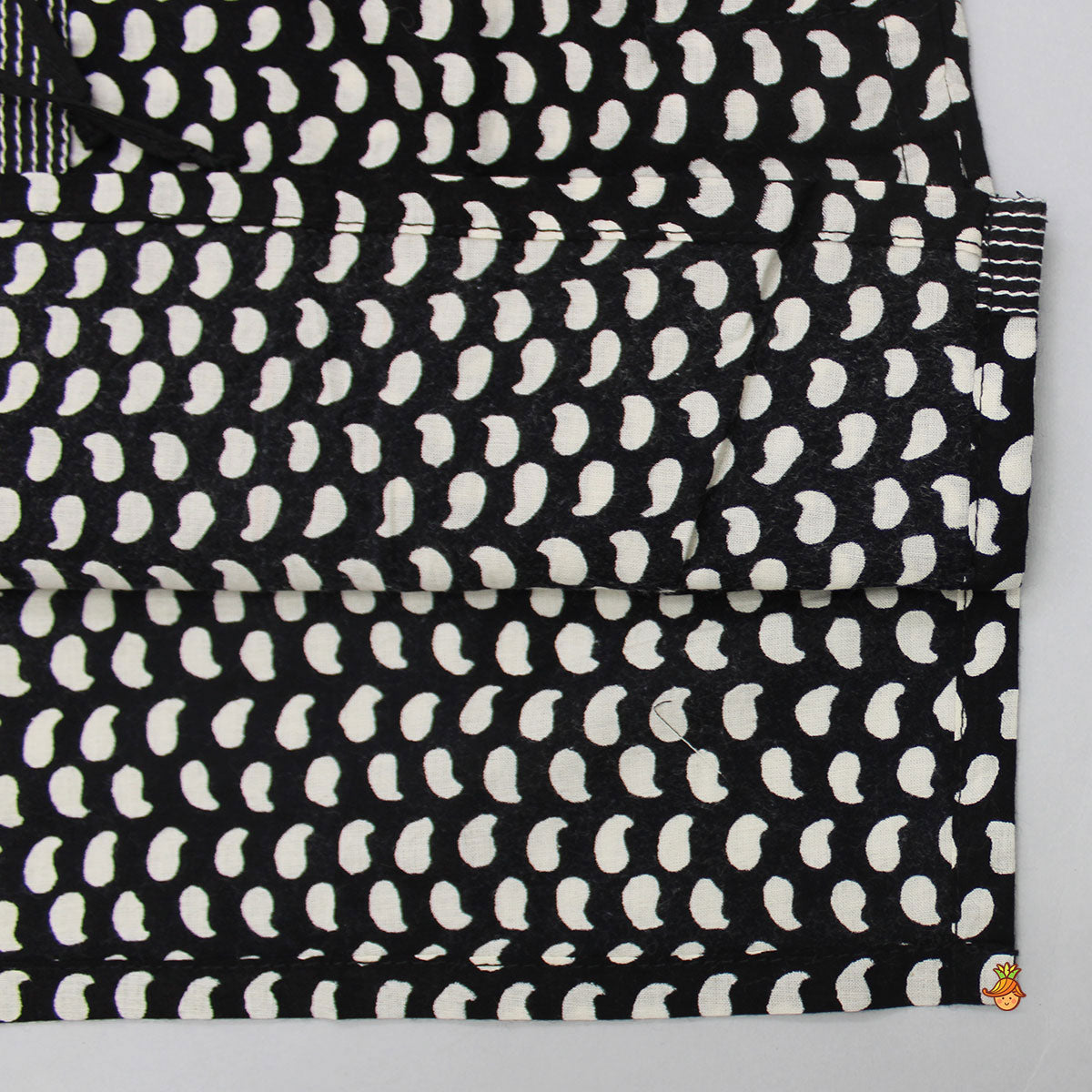 Pre Order: Paisley Printed Angrakha Style Kurta With Dhoti