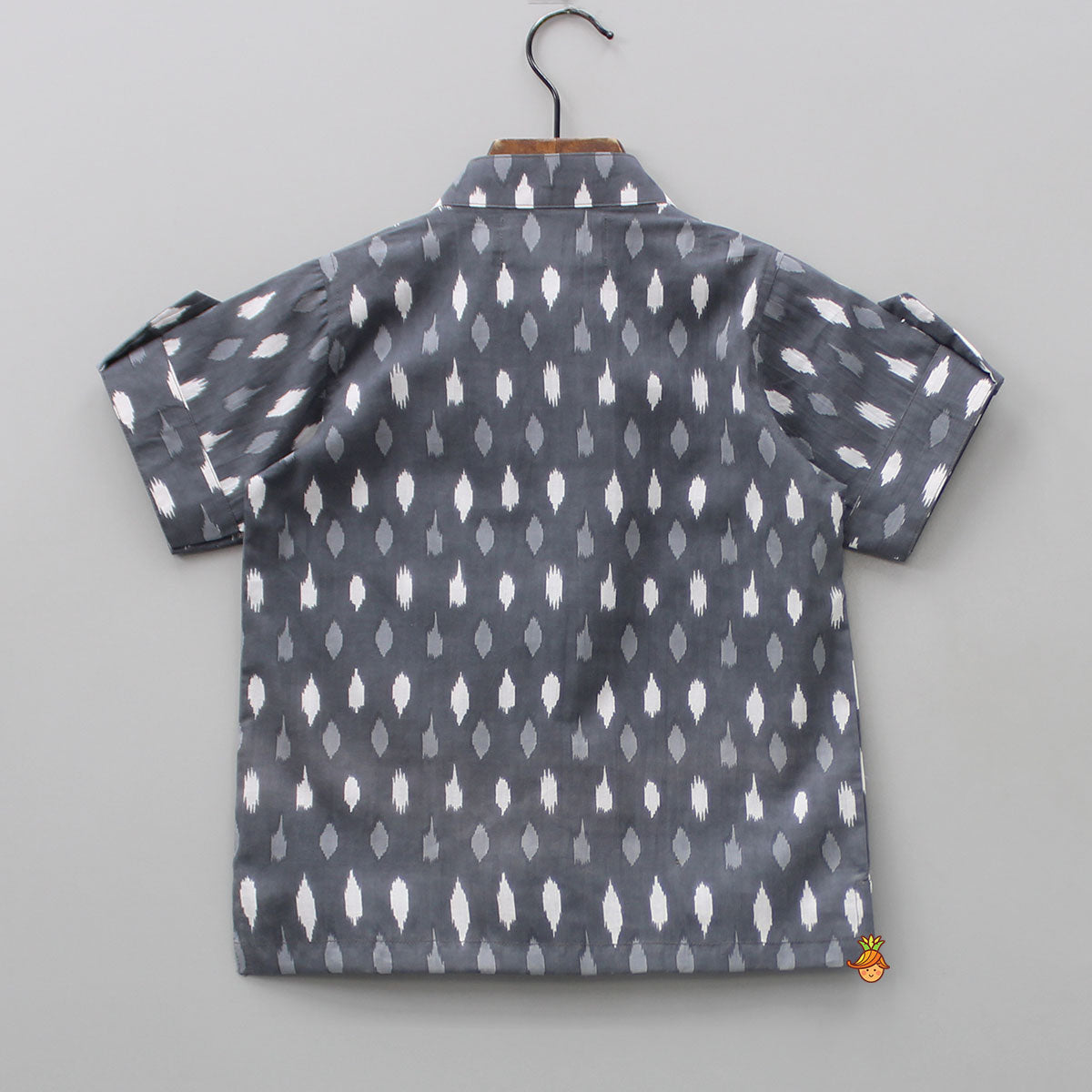 Pre Order: Grey Hand Block Printed Shirt