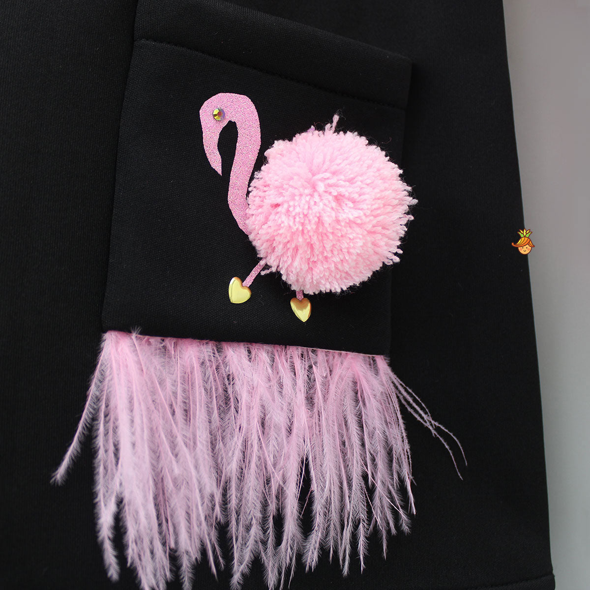 Pre Order: Neoprene Black And Pink Stylish Sleeves Dress
