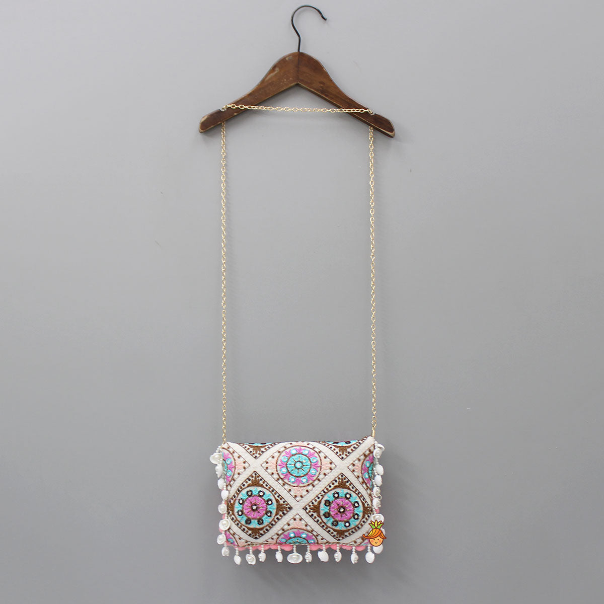 Faux Mirror Work Sling Bag