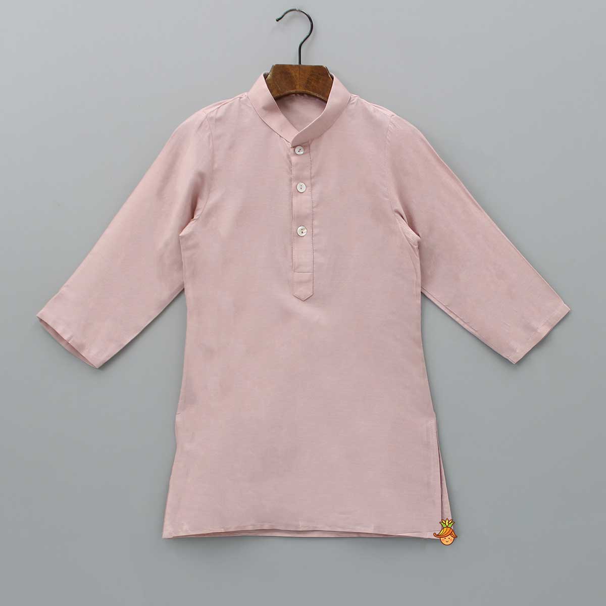 Pre Order: Blush Pink Kurta With Cotton Silk Embroidered Jacket And Pyjama