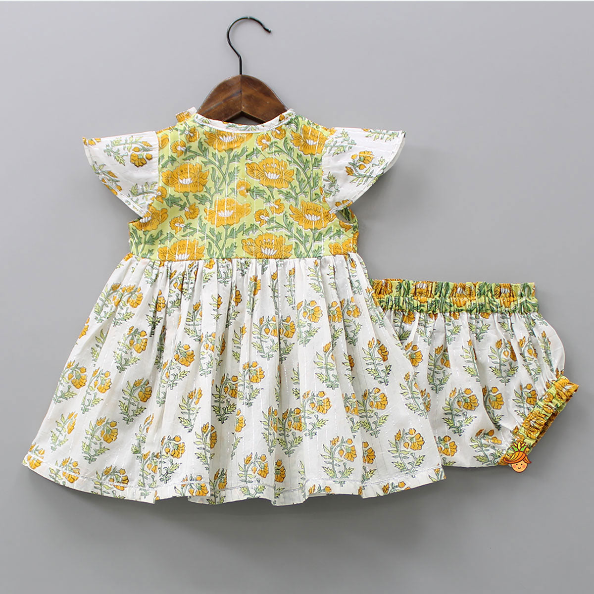 Pre Order: Hand Block Printed Multicolour Infant Baby Set With Swaddle