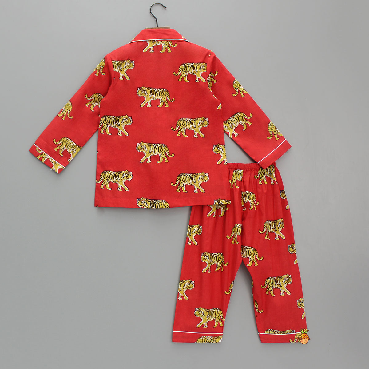 Pre Order: Tiger Printed Red Sleepwear