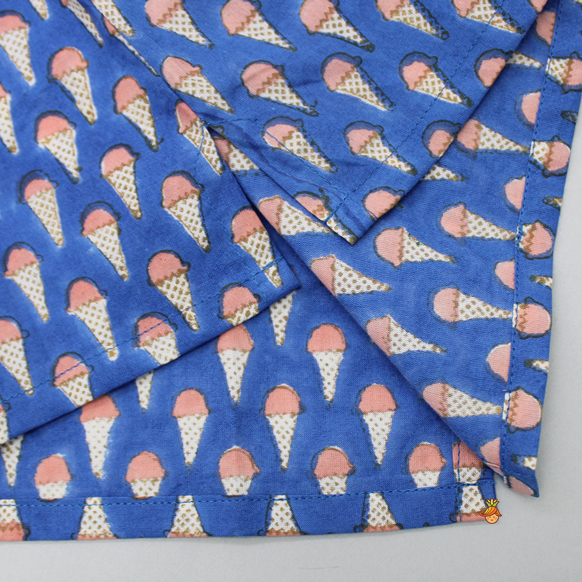 Ice Cream Cones Hand Block Printed Pure Cotton Sleepwear