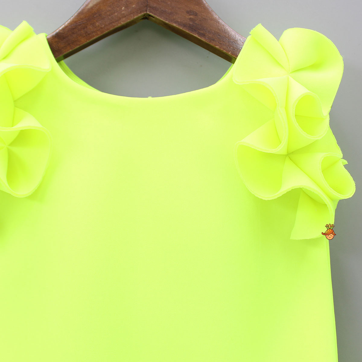 Pre Order: Pleated Ruffled Enhanced Green Scuba Dress With Matching Bowie Hair Clip