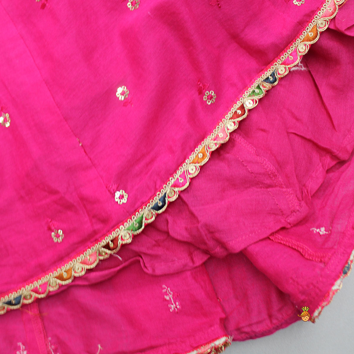 Sequin Embroidered Pink Kurti And Matching Dupatta