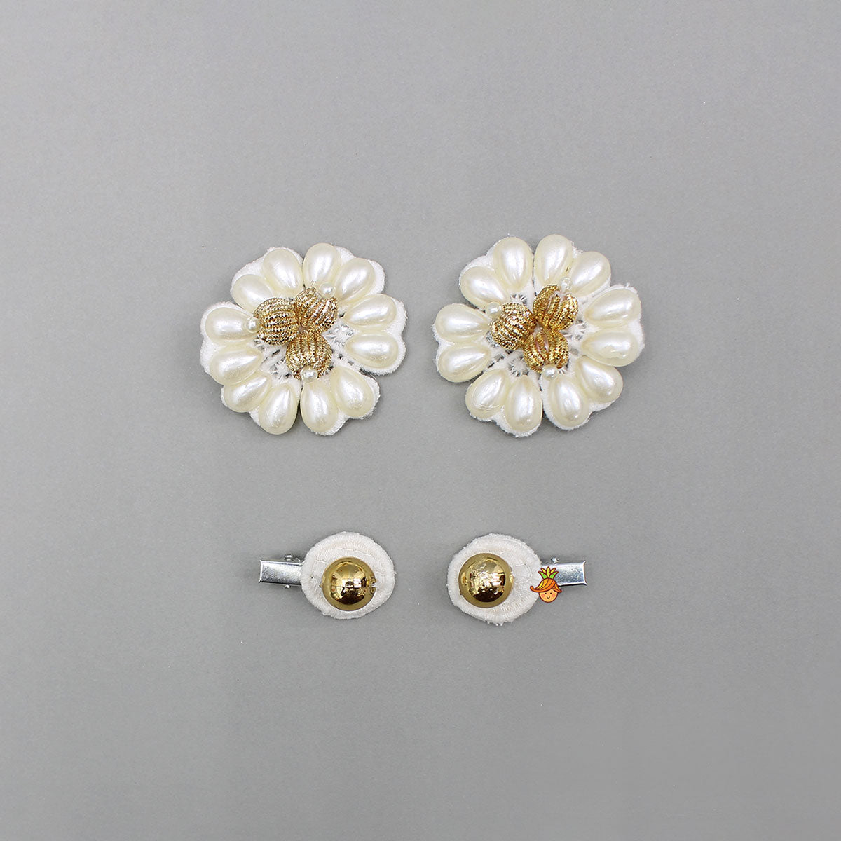 Elegant Patch Work Hair Clip - Set of 4