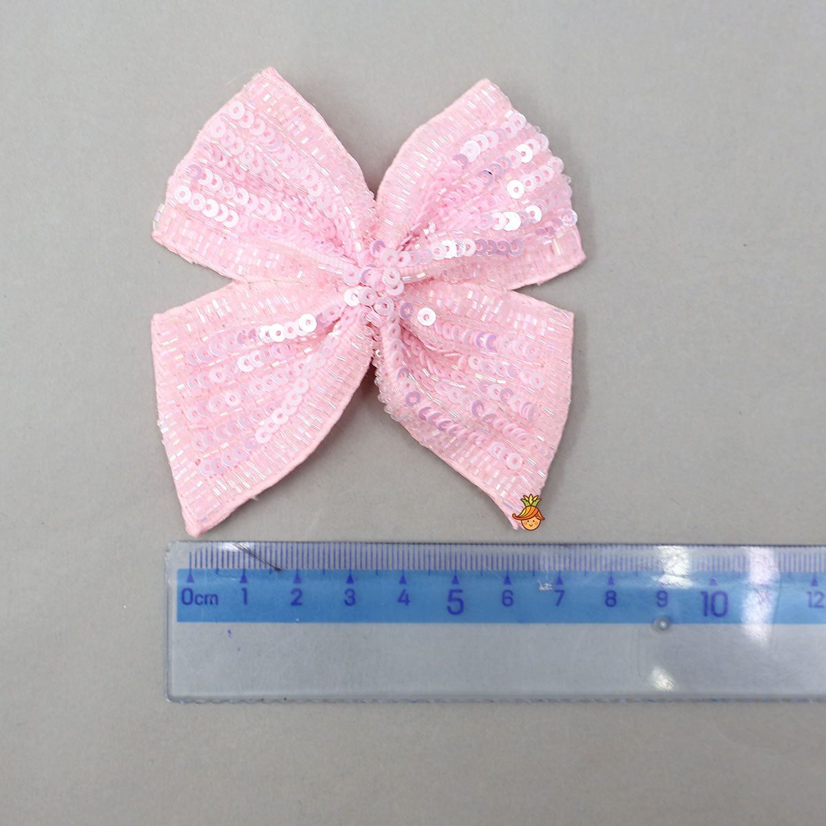 Elegant Pink Sequins Embroidered Hairclip
