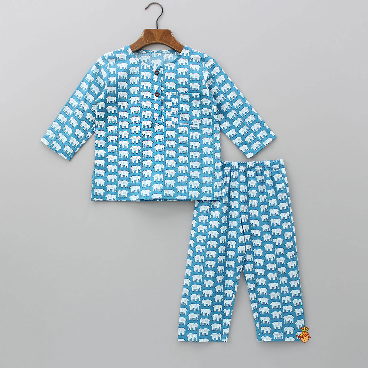 Cute Printed Blue Sleepwear