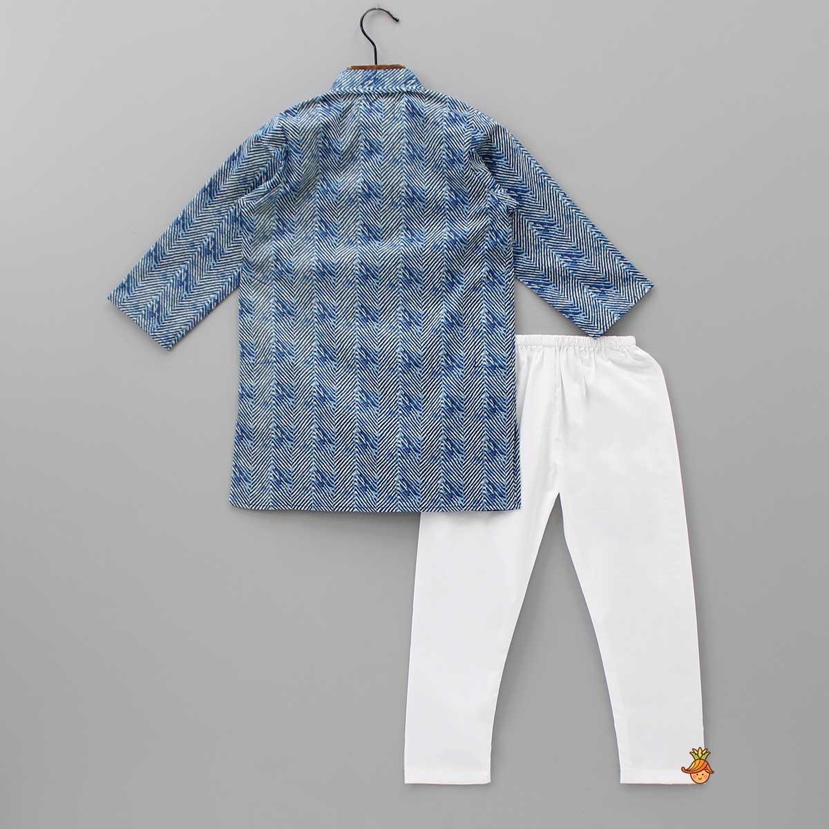 Pre Order: Striped Blue Kurta With Pyjama