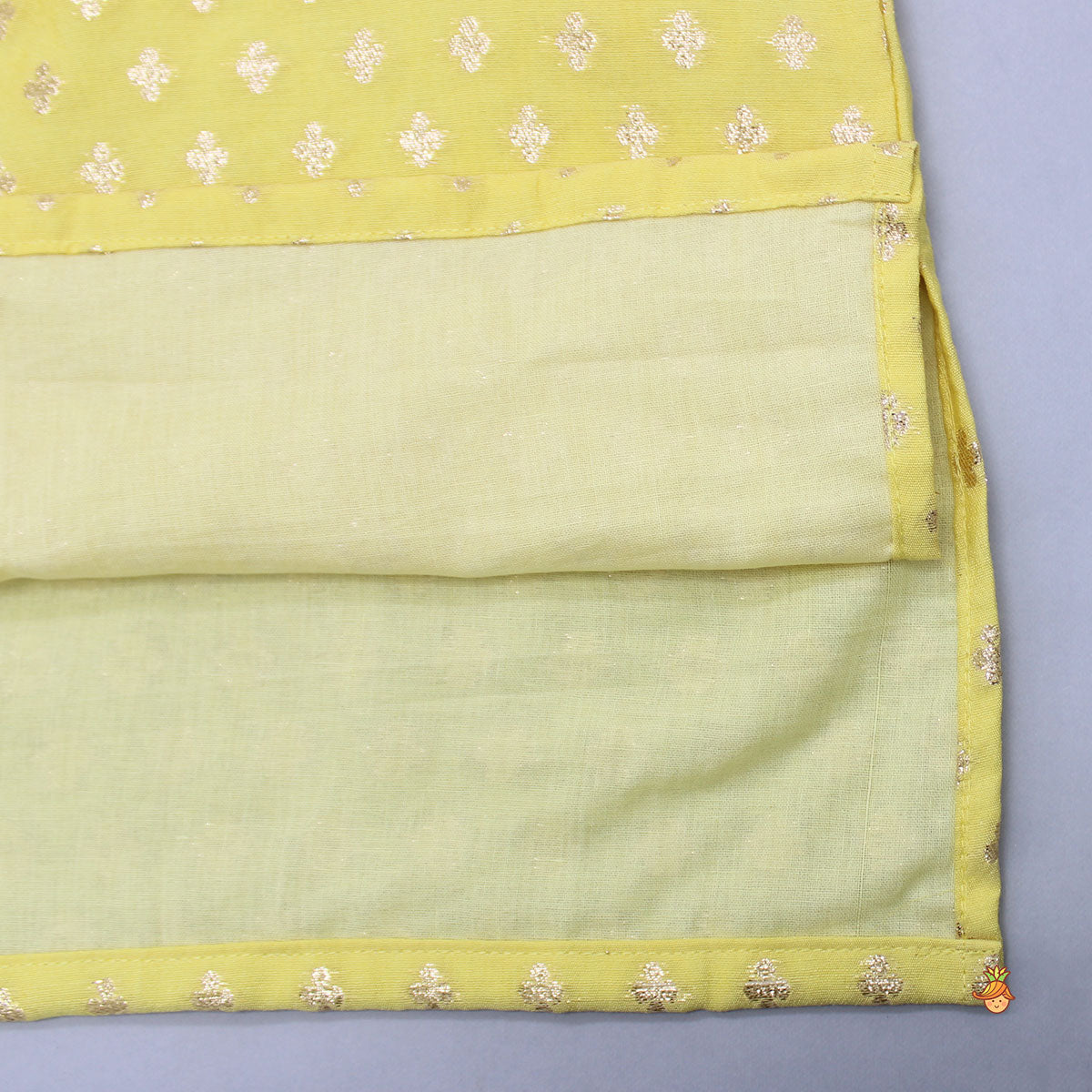 Pre Order: Ethnic Embroidered Yellow Kurta With Pyjama