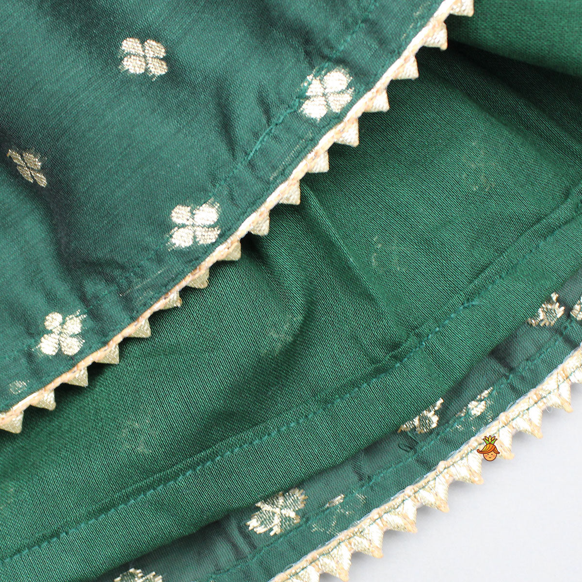 Pre Order: Embroidered Sleeveless Green Peplum Top And Lehenga