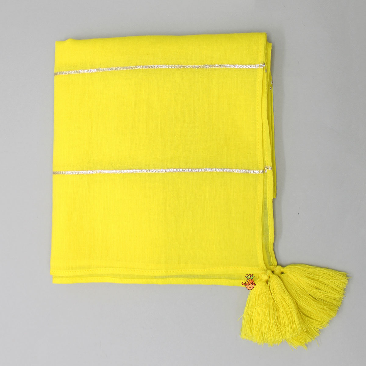 Pre Order: Beads Adorned Yellow Sleeveless Kurti And Pant With Dupatta