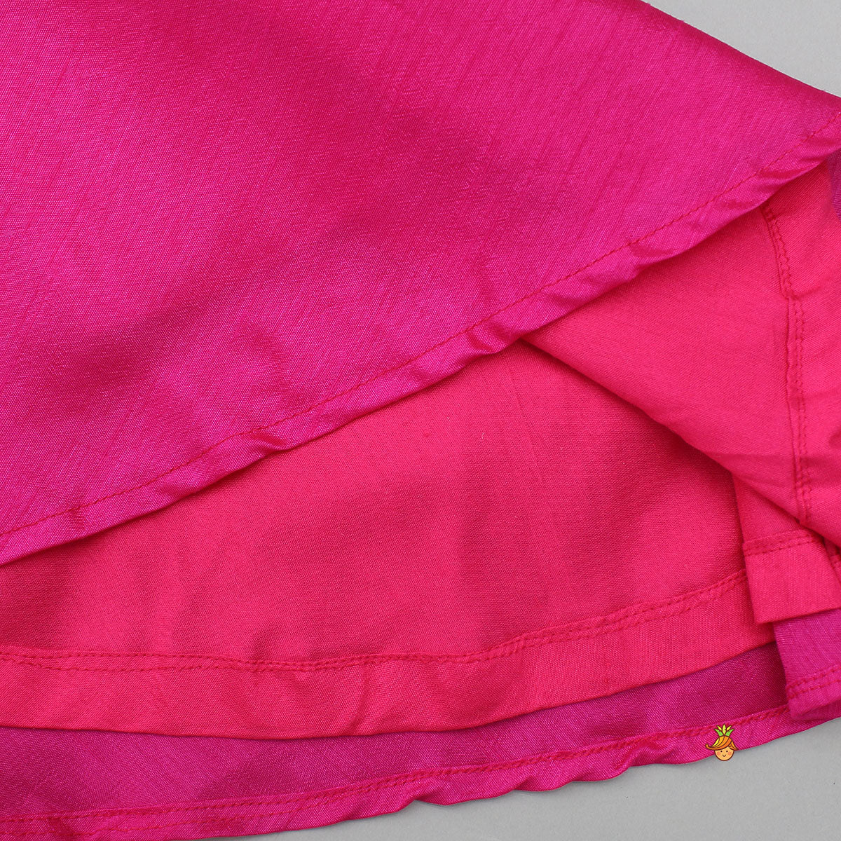 Pre Order: Embroidered Yoke Tassels Enhanced Pink Kurti And Dhoti